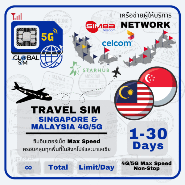 SIM Card Singapore & Malaysia 4G/5G