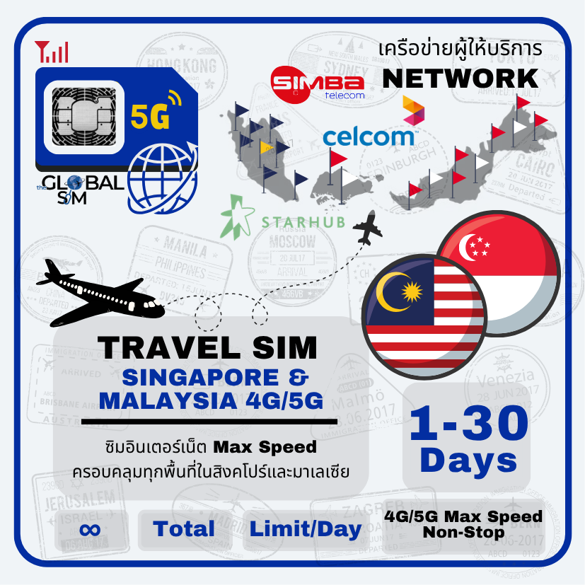 SIM Card Singapore & Malaysia 4G/5G